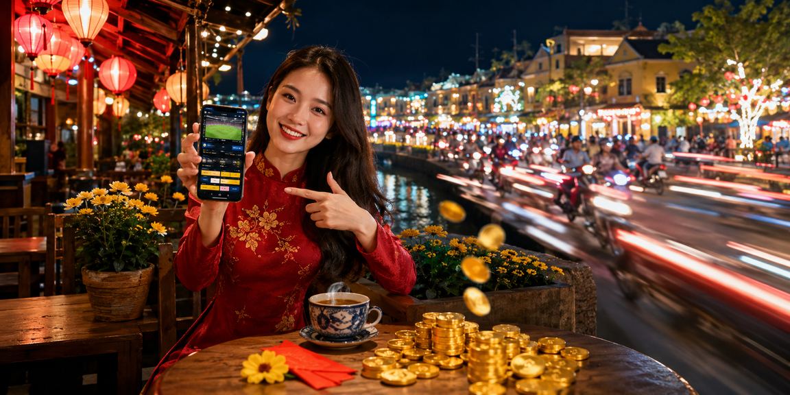 Người dùng tại Hội An xem giao diện mobile casino bằng tiếng Việt